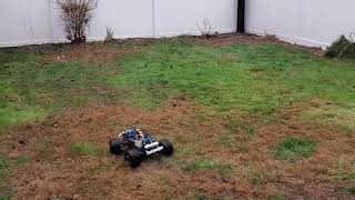 Backyard bashing my old T-maxx