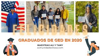 Graduados de GED en español en 2020-¡Felicitaciones para todos!🎉💪🏅👩🏻‍🎓👨🏻‍🎓