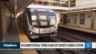 Documents reveal Tories plans for Toronto subway system