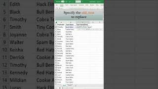 Replace a Text using SUBSTITUTE Function in Excel