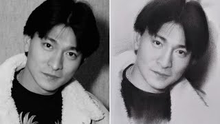 Draw Andy Lau with Charcoal Pencil || Realistic Portrait Drawing