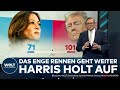 US-WAHL 2024: Es bleibt knapp! Kamala Harris kann gegen Donald Trump aufholen | WELT Analyse