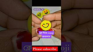 How to make emoji easily with clay #art #diy #satisfying #clayart #shorts #shortsvideo