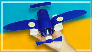 How to make an Aeroplane with waste bottle / @starkidsartcraft8261 /An Aeroplane Paper Craft.