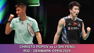 Li Shi Feng vs Christo Popov | Badminton Denmark Open 2024