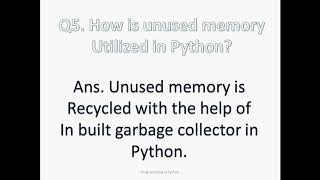 PYTHON TUTORIAL: MEMORY MANAGEMENT IN PYTHON|INTERVIEW QUESTIONS PART-2 [WITH ANSWERS]