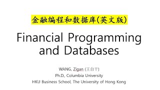 Financial Programming Databases_English_Lecture 20 Python Matplotlib