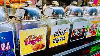 น้ำซ่า เบียร์หวาน ซาสี่บ๊วยซ่า ตลาดศาลเจ้า สุราษฎณ์ธานี Thailand street food