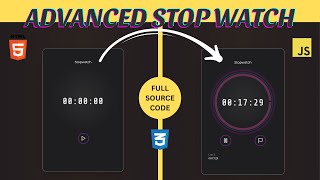 Create an Animated Stopwatch with HTML, CSS, & JavaScript | Code Showcase