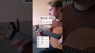 Bon Iver - Roslyn, tab on guitar ♥️