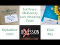 Ink Drops Stationery Live Unboxing September 2020 by Mel for BoXession