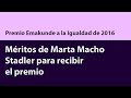 Méritos de Marta Macho Stadler para recibir el Premio Emakunde a la Igualdad