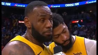 LeBron James post game interview Lakers vs heat