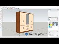 Sketchup Pro 2021 Tutorial 3D Design Wardobe For Beginner | Desain 3D Lemari Pakaian Untuk Pemula