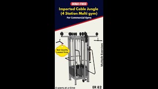 4 Station Multi Gym ER 82 | Imported Commercial Cable Jungle | Energie Fitness