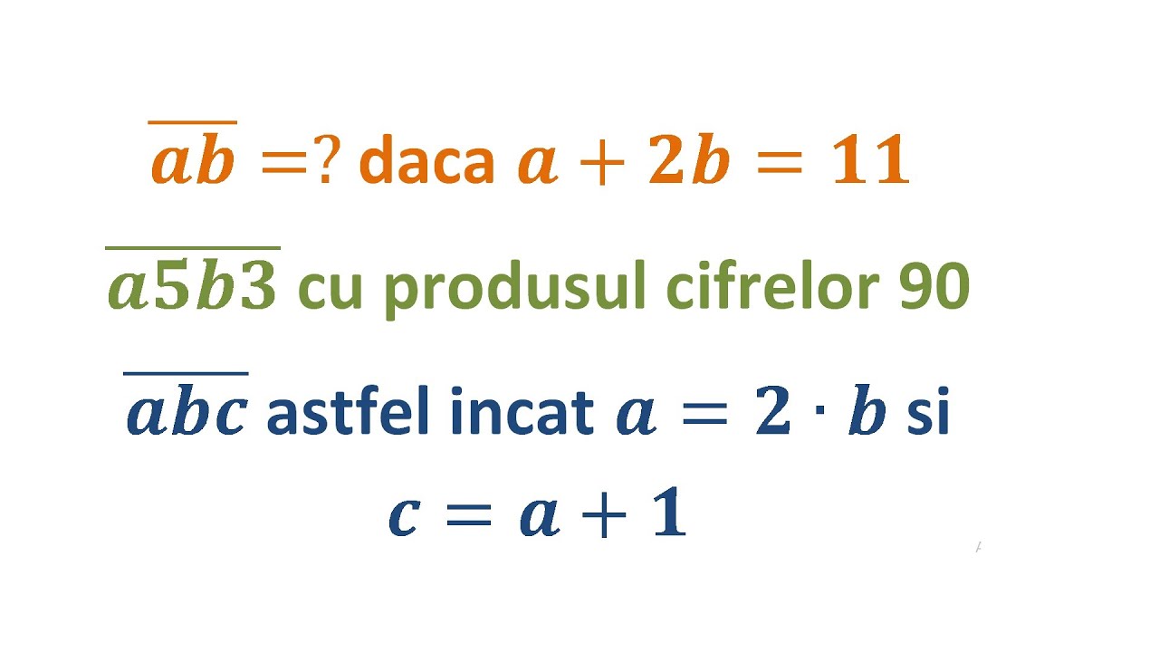 Numere Naturale Scrise In Baza 10 - 3 Exercitii Rezolvate (Matematica ...