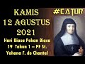 [CATUR] Bacaan Liturgi 12 Agustus 2021