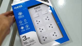 รีวิว : ปลั๊กไฟ DATA Trusted Power Source แบบ 6 ช่อง 2 สวิตช์