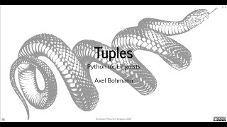 Python for Linguists: Lesson 17 - Tuples