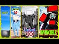 GTA5 TV MAN LEVEL 1 to UPGRADED TITAN TVMAN LEVEL 1000 (SKIBIDI TOILET MODS) 電視人進化變成了超級無敵泰坦電視人！