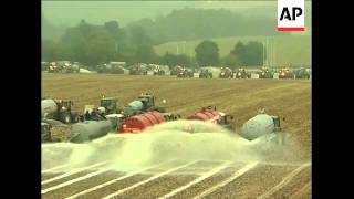 Farmers spill millions of litres of milk in protest at low price