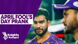 Venkatesh Iyer pranks Manish Pandey on April Fool’s Day | #KnightsUnplugged | TATA IPL 2024