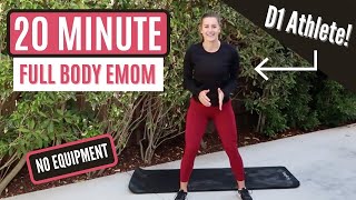 FULL BODY EMOM WORKOUT WITH D1 ATHLETE! (No Equipment Needed) | Victoria Garrick