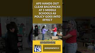APS hands out clear backpacks at 5 middle schools as policy goes into effect