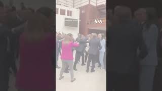 Lawmakers brawl in Turkish parliament over pro-Kurdish mayor’s detention  | VOA News #shorts