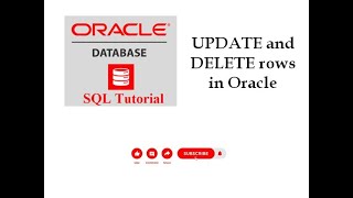 5. DATABASE | Oracle | SQL | DML | Update & Delete Statements | DELETE | INSERT