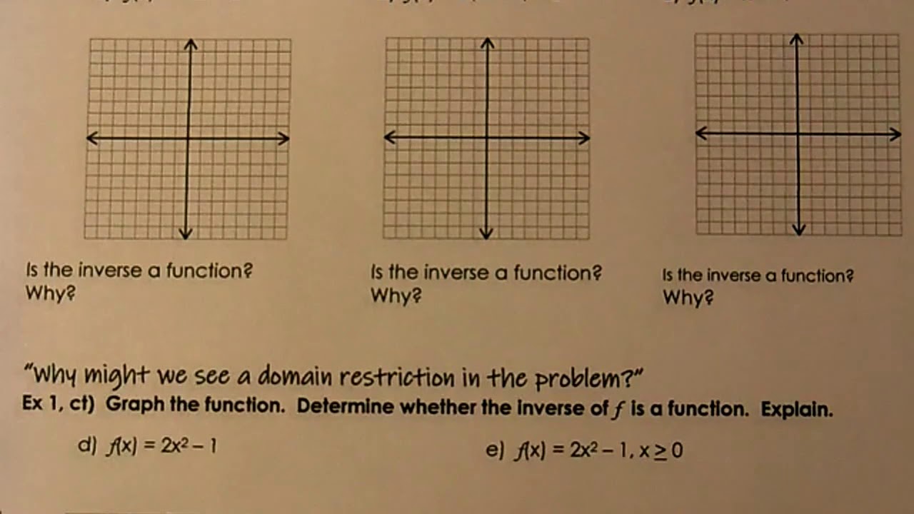 A2T 4.2 Finding An Inverse Function - YouTube