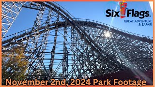 Six Flags Great Adventure: November 2nd, 2024 Park Footage