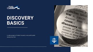 Federal Discovery Basics