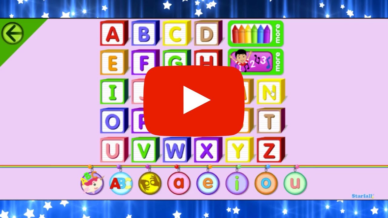 FULL STARFALL ALPHABET! A-Z Learn Letter Sounds With Ms. Melody ...