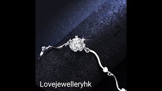 莫桑鑽波浪手鏈/Moissanite wave shape bracelet