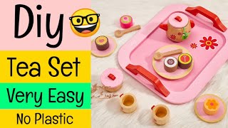 DIY Craft Idea🌈DIY Tea Set - Homemade Tea Set 🥳 Diy Amazing Craft ideas/Lockdown crafts idea