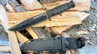 Cold Steel Leatherneck SF hard use test. KaBar, hold my beer