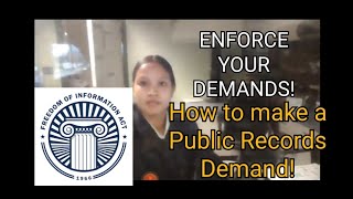How to make a Public Records DEMAND! - 1st Amendment Audits
