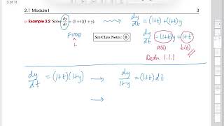 Intro: Solving separable ODEs | Wellesley College Differential Equations w/Applied Linear Algebra