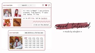 cute & easy carrd tutorial — © c6lirios