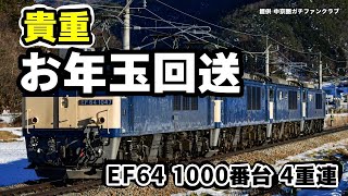 【EF64】迫力の4重連  お年玉回送