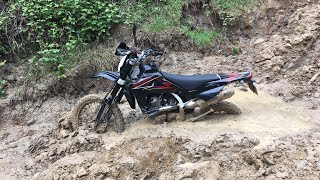 Dirt Bike Stuck in the Mud