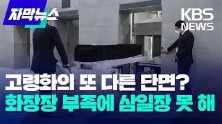 ​인구의 절반 사는 수도권, 전국 화장장의 27%만 분포…대책 시급 / KBS 2024.10.13.