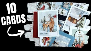 1 paper pad - 10 cards | Christmas in the forst