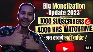 Big Monetization Update || New YouTube Channel Monetization Update || Vibhu Gautam