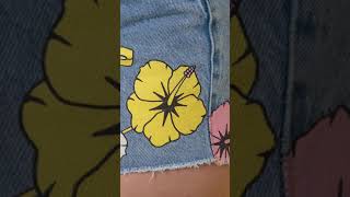 Short Bermuda jeans Feminino Cintura Alta Hot Pants Pintado Tendência Blogueirinha