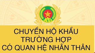 ĐĂNG KÝ THƯỜNG TRÚ VÀO HỘ ĐÃ CÓ (CHUYỂN/NHẬP HỘ KHẨU) CÓ QUAN HỆ NHÂN THÂN #dichvucong