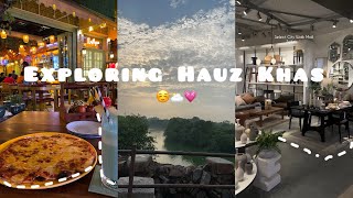 Exploring Hauz Khas Village❣️| Best Places to Visit | Cafes | Art Gallery \u0026 Best Lake View **