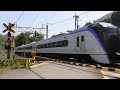 【踏切】大月ななめ踏切　jr中央本線　japan railway crossing jr chuo line railway yamanashi japan