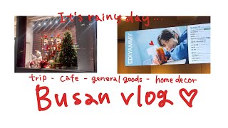 【Vlog】雨の日の釜山旅行🇰🇷 🌧️ 雑貨/インテリア/cafe/韓国ご飯/秋の旅行記/